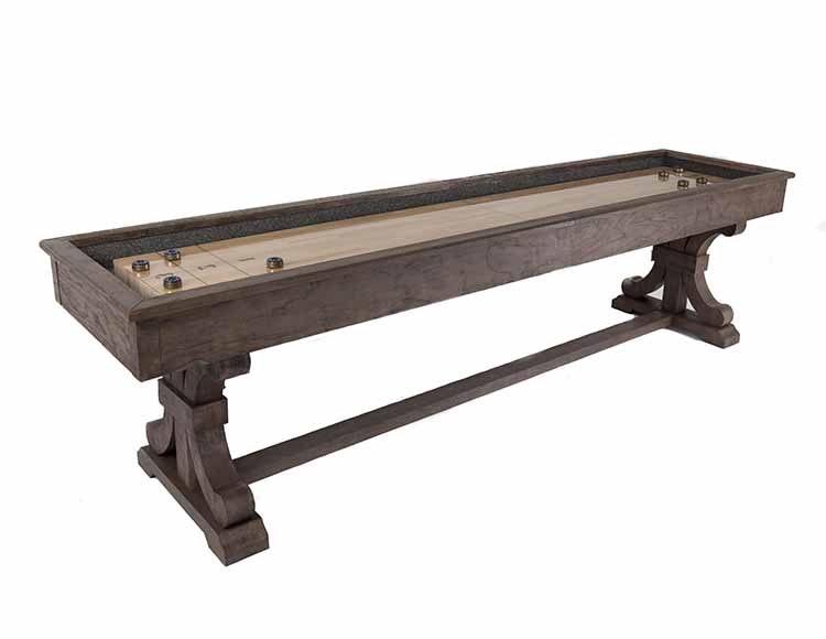 Weathered Oak Finish Carmel Shuffleboard